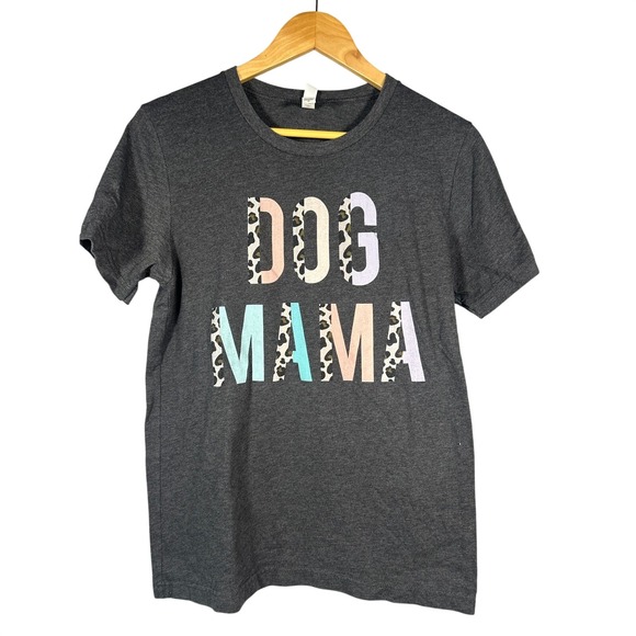Bella Canvas Tops - Dog Mama Graphic T Shirt Charcoal Gray Women's Size Medium
